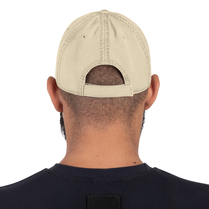 and well-worn pride cap, distressed pride hat, inclusive embroidered hat, rogue and rye lgbtq gear, queer and proud cap, lived-in pride cap, soft cotton twill hat, outright international donation, evolving identity hat, rogue and rye pride collection, gender inclusive pride wear, adjustable distressed cap, embroidered and message, everyday queer pride gear, unstructured pride cap, pride fashion hat, lgbtq supportive cap