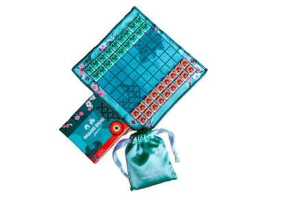 Hasami Shogi game, Hasami Shogi board game, Hasami Shogi Japan, Scissor Chess game, scissor chess board game, Shogi variant game, Japanese abstract strategy game, 2 player strategy game, 2 player board game ages 6 and up, 20 minute strategy game, family strategy board game, classic games collection, LUDOS Collection, LUDOS Asia, volume 1 LUDOS Asia, preserve games of the past, samurai strategy game, capture by sandwiching pieces game, five in a row strategy game, educational strategy game for kids, travel f