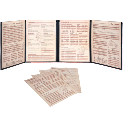 full color customizable DM screen, customizable DM screen, dungeon master screen with pockets, GM screen with inserts, DM screen transparent pockets, DM screen A4 inserts, travel friendly DM screen, folding DM screen 9x12, 36 inch wide DM screen, tabletop RPG game master screen, Dungeons and Dragons DM screen, TTRPG accessories, dungeon master tools, game master accessories, DM screen gift, gift for dungeon masters, campaign notes organizer, portable RPG screen, Lynx DM screen, LNX08001, X003L985HD, rolepla