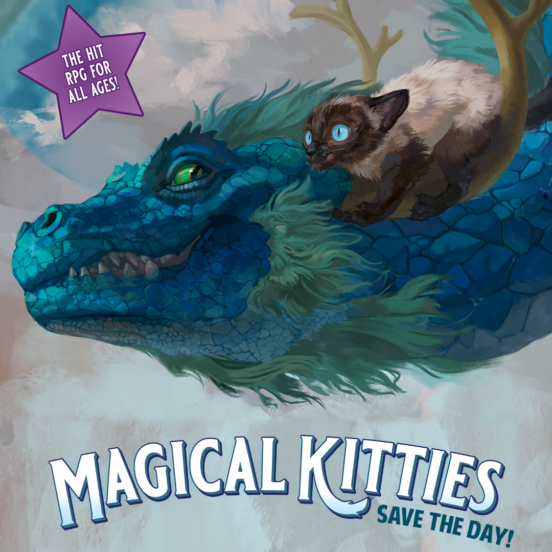 Magical Kitties Save the Day artwork featuring magical cats