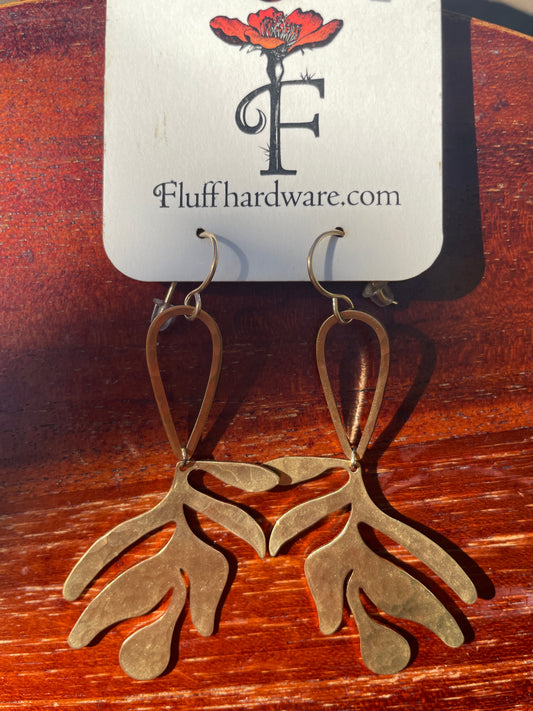 matisse earrings gold, abstract art earrings, modern art inspired jewelry, cutout earrings gold, organic shape statement earrings, gold leaf earrings handmade, hypoallergenic art earrings, artistic brass earrings, matisse cut-out jewelry, lyrical lightweight earrings, creative gold drop earrings, modern boho earrings, sculptural gold earrings, handmade jewelry inspired by matisse, gold-filled ear wire earrings