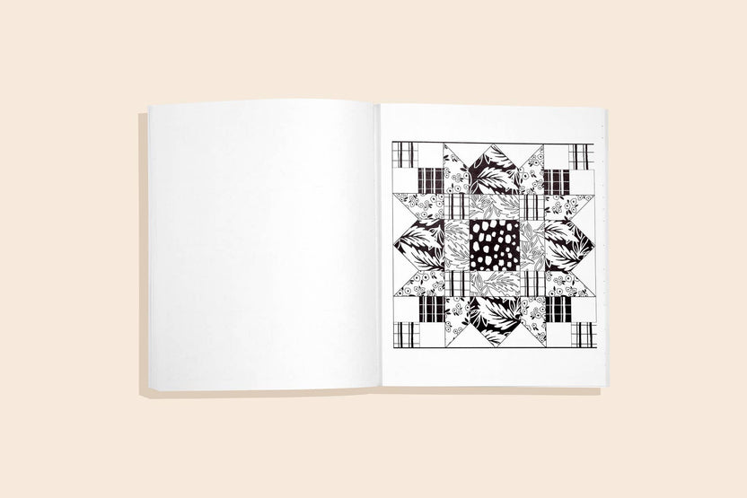 modern quilting coloring book, quilt block coloring pages, Stephanie Sliwinski coloring book, quilting art book, coloring book for quilters, quilt-inspired coloring designs, relaxing quilt coloring book, adult coloring quilting patterns, Moda Fabrics coloring, creative quilting gift