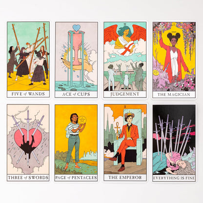modern witch tarot deck, Lisa Sterle tarot, contemporary tarot cards, feminist tarot deck, inclusive tarot deck, 21st century witchcraft, diverse tarot imagery, modern tarot guidebook, vibrant tarot art, empowering tarot deck, witchy tarot set, tarot for self-discovery, LGBTQ+ inclusive tarot, contemporary archetype tarot, tarot with hardcover guidebook