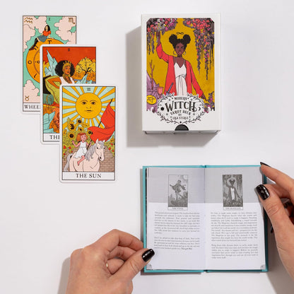 modern witch tarot deck, Lisa Sterle tarot, contemporary tarot cards, feminist tarot deck, inclusive tarot deck, 21st century witchcraft, diverse tarot imagery, modern tarot guidebook, vibrant tarot art, empowering tarot deck, witchy tarot set, tarot for self-discovery, LGBTQ+ inclusive tarot, contemporary archetype tarot, tarot with hardcover guidebook