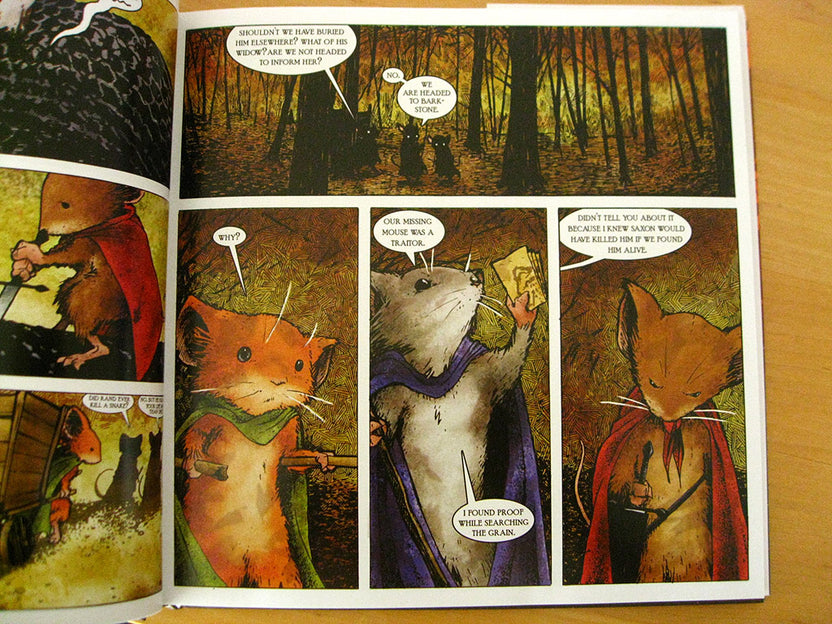 mouse guard fall 1152, mouse guard volume 1, david petersen graphic novel, medieval fantasy graphic novel, animal adventure comic, boom studios mouse guard, sword and sorcery for kids, fantasy mice comic, epic mouse fantasy, mouse guard series book 1, illustrated mouse tale, graphic novel animal warriors, mouse knight comic, mouse guard first volume, medieval mice story, fantasy graphic novels for all ages