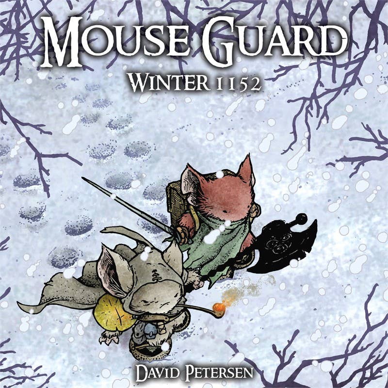 [Boom] In the Winter of 1152, the Mouse Guard face a food and supply shortage threatening the lives of many mouse through a cold and icy season. Some of the Guard's finest — Saxon, Kenzie, Lieam, and Sadie, led by Celanawe, the legendary Black Axe — traverse the snow-blanketed territories acting as diplomats to improve relations between the mouse cities and the Guard, and find themselves on a race against time to deliver crucial medicines. This is a winter not every Guard may survive… Collects the second Mo