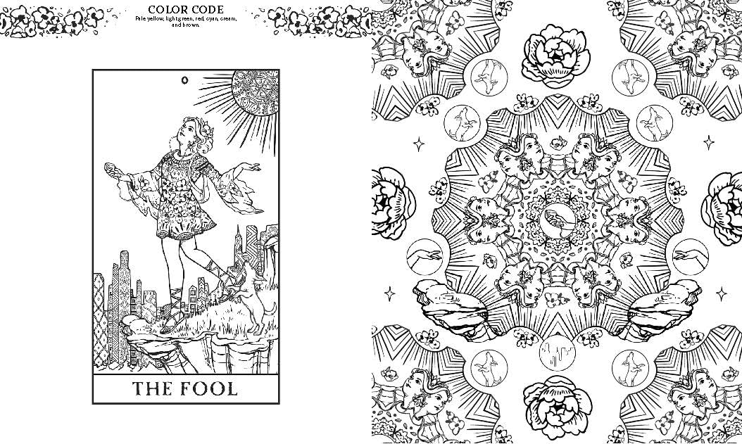 Modern Witch Tarot Coloring Book, by Lisa Sterle