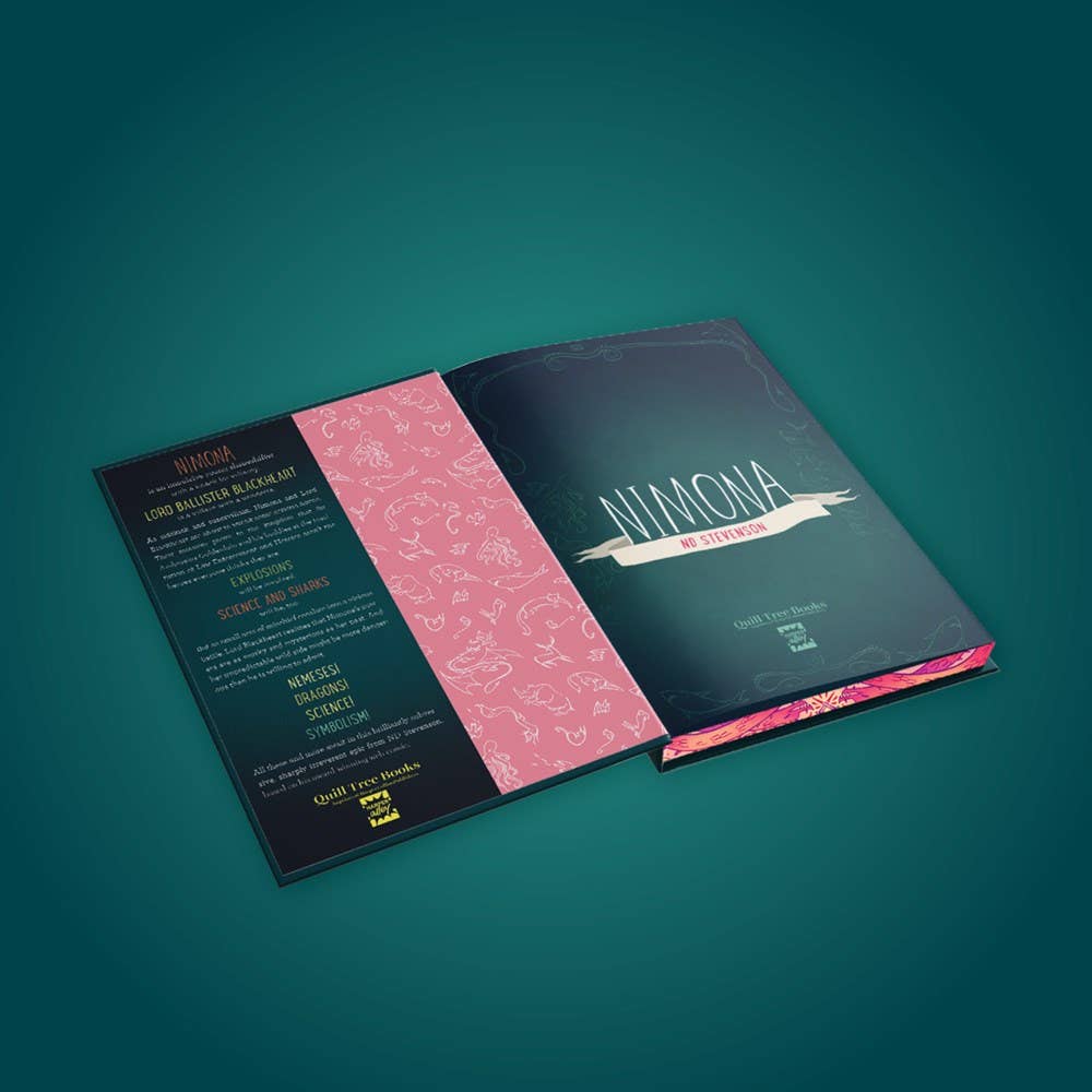 Nimona graphic novel YA fantasy, ND Stevenson anniversary edition, YA comics and graphic novels, queer-friendly graphic novels, fantasy shapeshifter story, humorous fantasy comic, HarperCollins young adult books, villain and sidekick adventure, limited edition Nimona paperback, bestselling YA graphic novels, webcomic adaptation book, Rogue & Rye book collection, LGBTQ+ inclusive fantasy stories, witty irreverent graphic novels, gift-worthy fantasy books