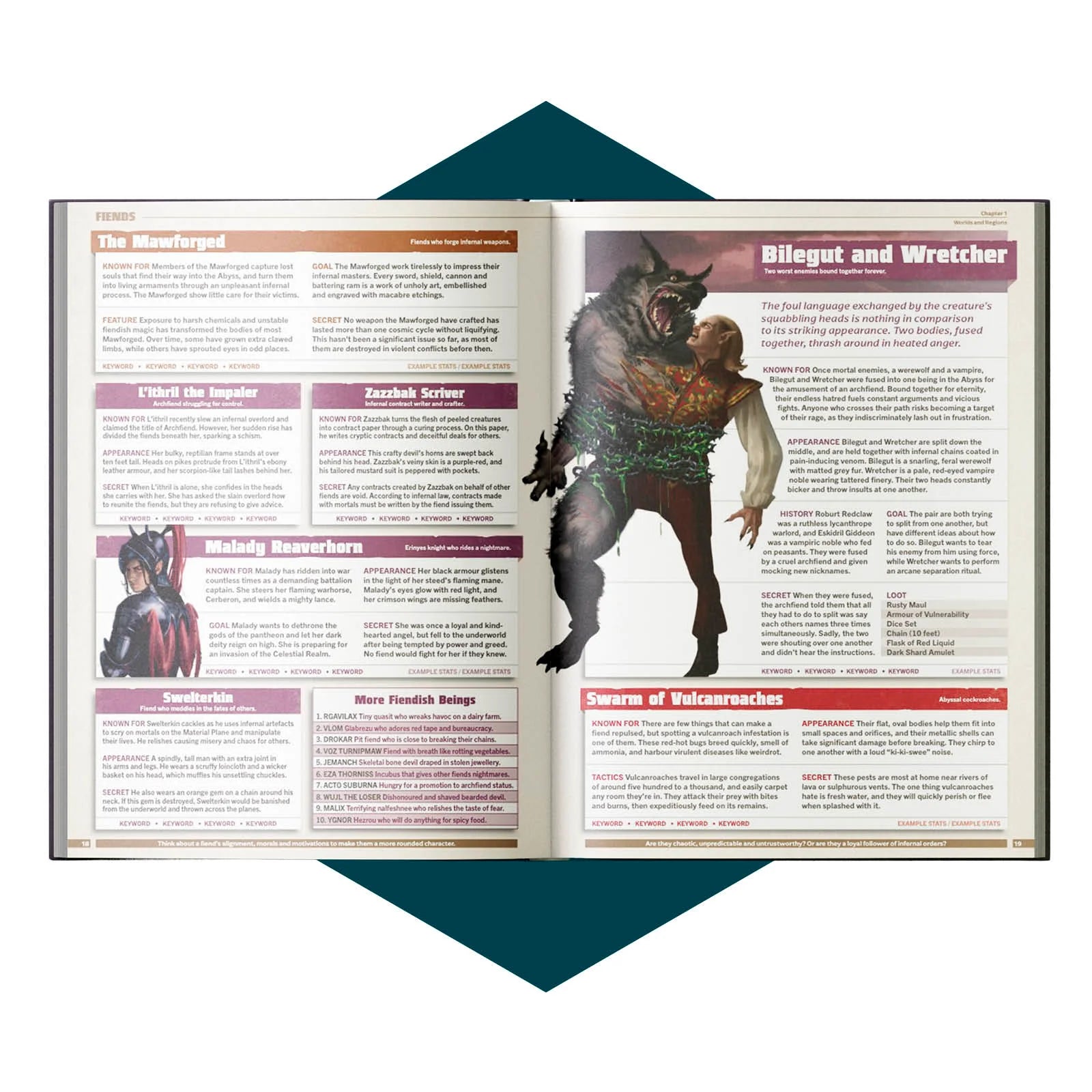 No Place Like Homebrew tabletop RPG worldbuilding book for Dungeons and Dragons. Worldbuilding tools for campaign creation by Roll and Play Press for game masters featuring ready-to-use towns, settlements, monsters, factions, and NPC ideas and encounters for D&D campaigns. 