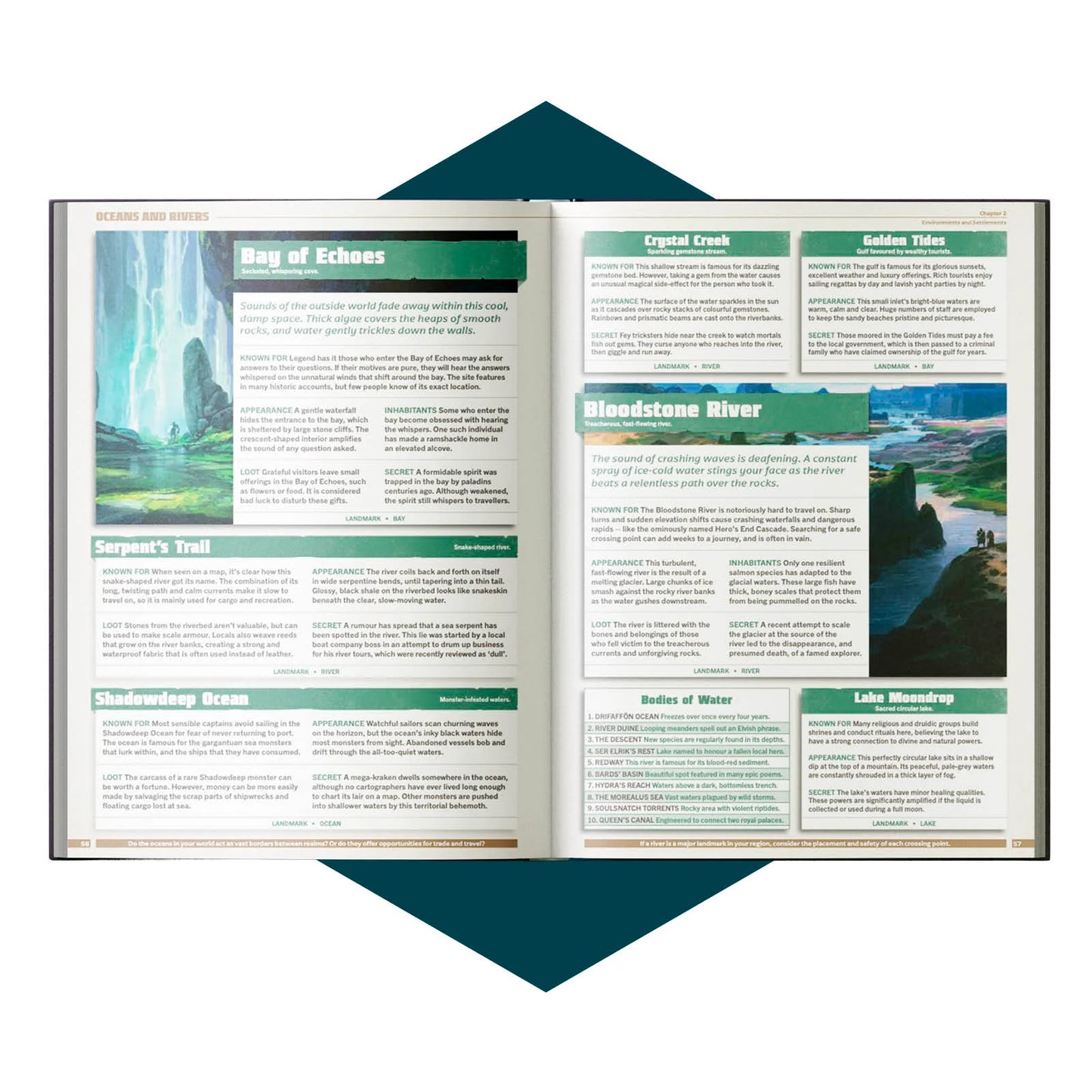 No Place Like Homebrew tabletop RPG worldbuilding book for Dungeons and Dragons. Worldbuilding tools for campaign creation by Roll and Play Press for game masters featuring ready-to-use towns, settlements, monsters, factions, and NPC ideas and encounters for D&D campaigns. 