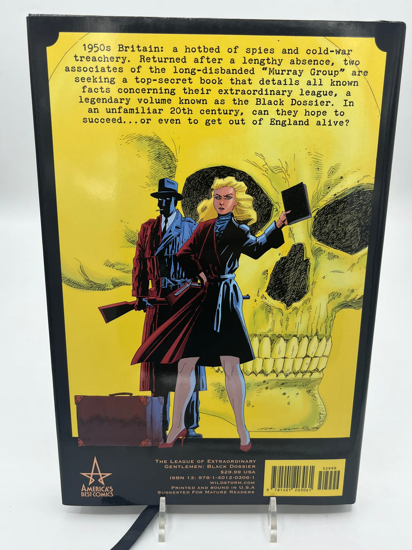 Preowned Like New hardcover edition of The League of Extraordinary Gentlemen: The Black Dossier by Alan Moore and Kevin O’Neill. This premium-format graphic novel is known for its inventive “dossier” presentation and collectible design, including a 3-D section in many editions. A great pick for fans of literary mashups, steampunk/alt-history comics, and high-design graphic novel hardcovers.