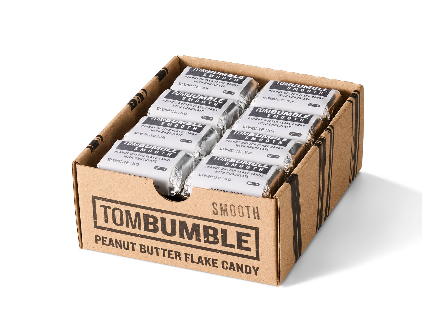 Oregon Bark Tom Bumble Smooth candy bar, peanut butter flake chocolate bar, vegan chocolate bar, gluten free chocolate bar, Portland Oregon made chocolate, handcrafted Portland candy bar, organic peanut butter chocolate bar, fair trade chocolate candy bar, Madagascar vanilla chocolate bar, candied peanut butter flake candy, crunchy peanut butter chocolate bar, sustainable vegan candy, plastic free packaged chocolate, organic all natural ingredients chocolate, vegan gluten free candy bar, small batch chocola
