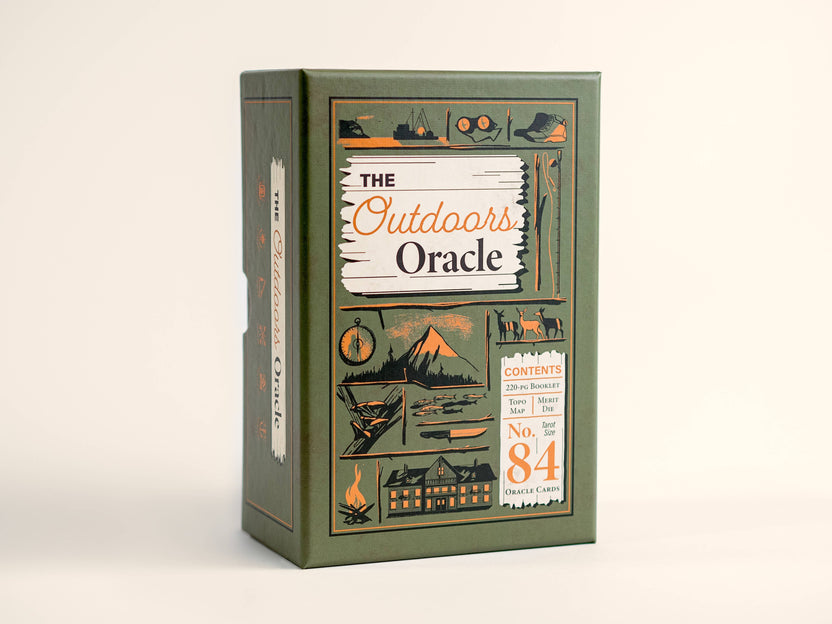 Outdoors Oracle deck, nature oracle cards, storytelling oracle deck, introspection card deck, Portland illustrators, A Nature Unknown, narrative journal deck, wilderness oracle, unique gift for nature lovers, indie oracle deck, Oregon makers