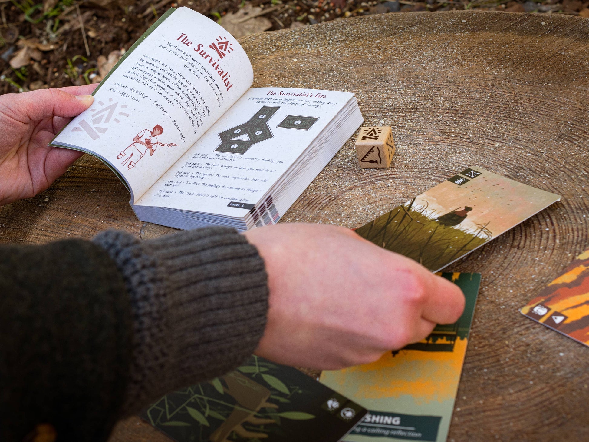 Outdoors Oracle deck, nature oracle cards, storytelling oracle deck, introspection card deck, Portland illustrators, A Nature Unknown, narrative journal deck, wilderness oracle, unique gift for nature lovers, indie oracle deck, Oregon makers
