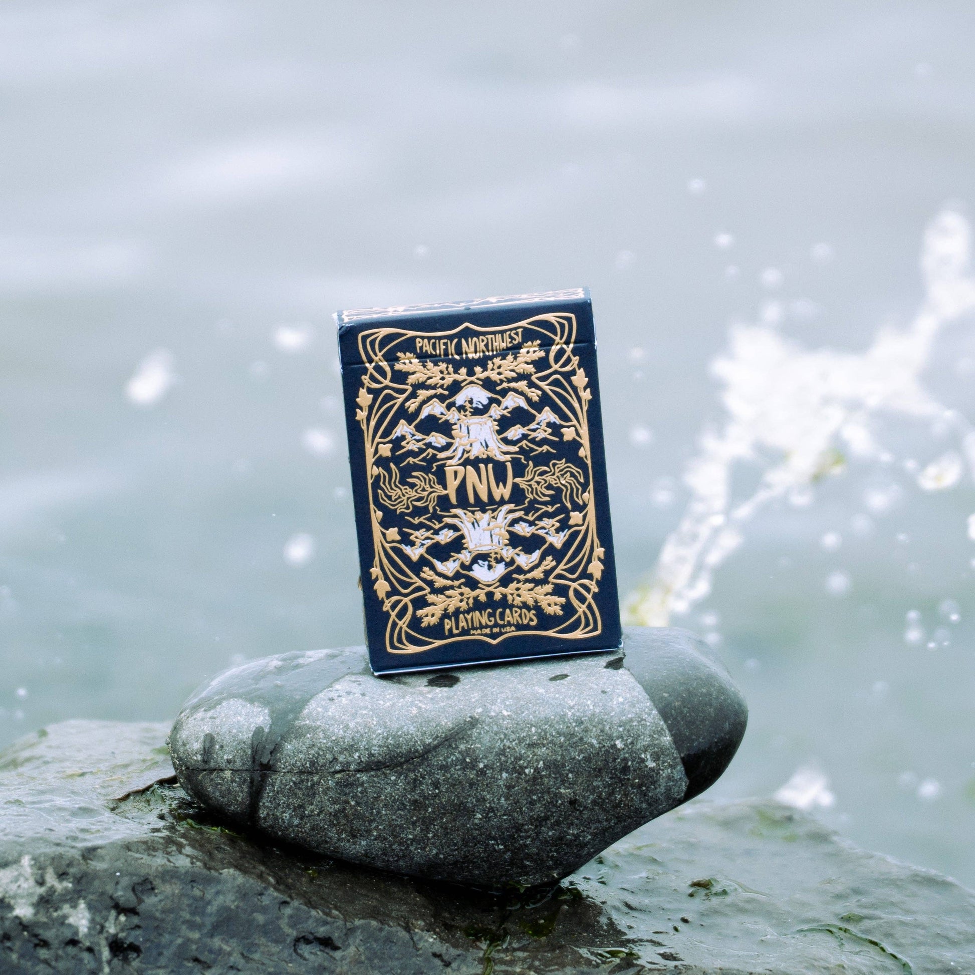 PNW playing cards, Pacific Northwest gifts, PNW wildlife cards, mushroom playing cards, nature playing cards, illustrated card deck, Pacific Northwest art deck, PNW game night, botanical playing cards, wildlife illustrations, trail-inspired playing cards, smooth shuffle cards, high-quality card deck, unique PNW gift, family-run game studio, Gameswell playing cards, Pacific Northwest mushrooms, PNW artisan gift, Rogue & Rye card games, nature lover gift idea, eco-inspired playing cards, illustrated face card