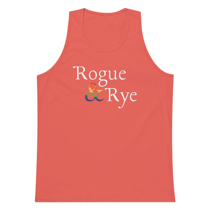 and pride tank top, premium lgbtq tank, inclusive pride apparel, rogue and rye pride collection, queer and strong tank, soft cotton pride tank, sleeveless inclusive shirt, lgbtq movement wear, outright international donation, love without limits tank, roomy fit pride tank, gender inclusive pride gear, drop armhole tank, midweight cotton tank, pride activewear, complex identity pride shirt, rogue and rye tank top