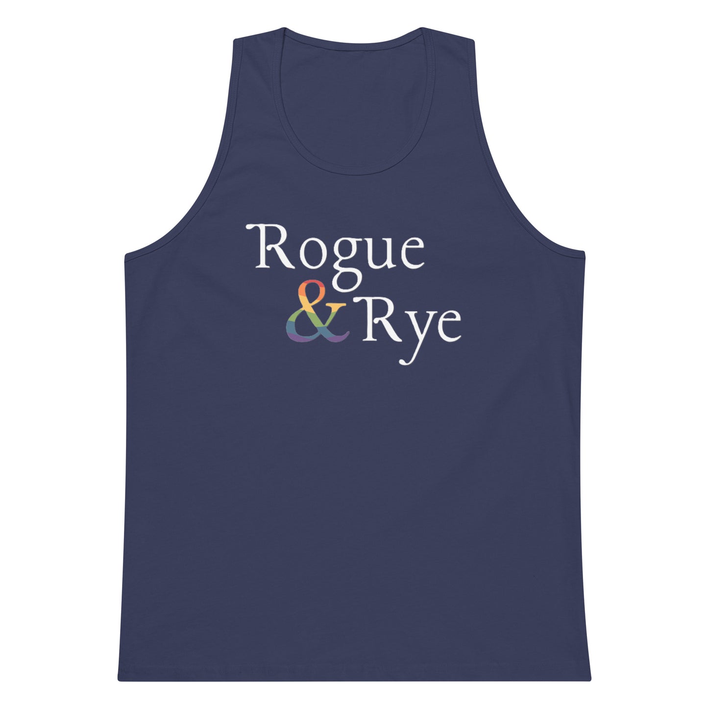 and pride tank top, premium lgbtq tank, inclusive pride apparel, rogue and rye pride collection, queer and strong tank, soft cotton pride tank, sleeveless inclusive shirt, lgbtq movement wear, outright international donation, love without limits tank, roomy fit pride tank, gender inclusive pride gear, drop armhole tank, midweight cotton tank, pride activewear, complex identity pride shirt, rogue and rye tank top