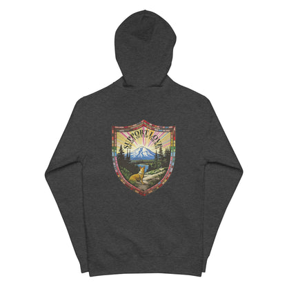 Pride zip hoodie, LGBTQIA+ sweatshirt, queer pride hoodie, bold message hoodie, support love sweatshirt, rainbow pride apparel, gender-neutral pride clothing, activist hoodie, solidarity apparel, LGBTQ rights gear, ally pride wear, expressive hoodie, fleece zip-up, jersey-lined hood, cotton face hoodie, durable sweatshirt, cozy pride wear, ethically made hoodie, made-to-order gear, Outright International, inclusive fashion brand.