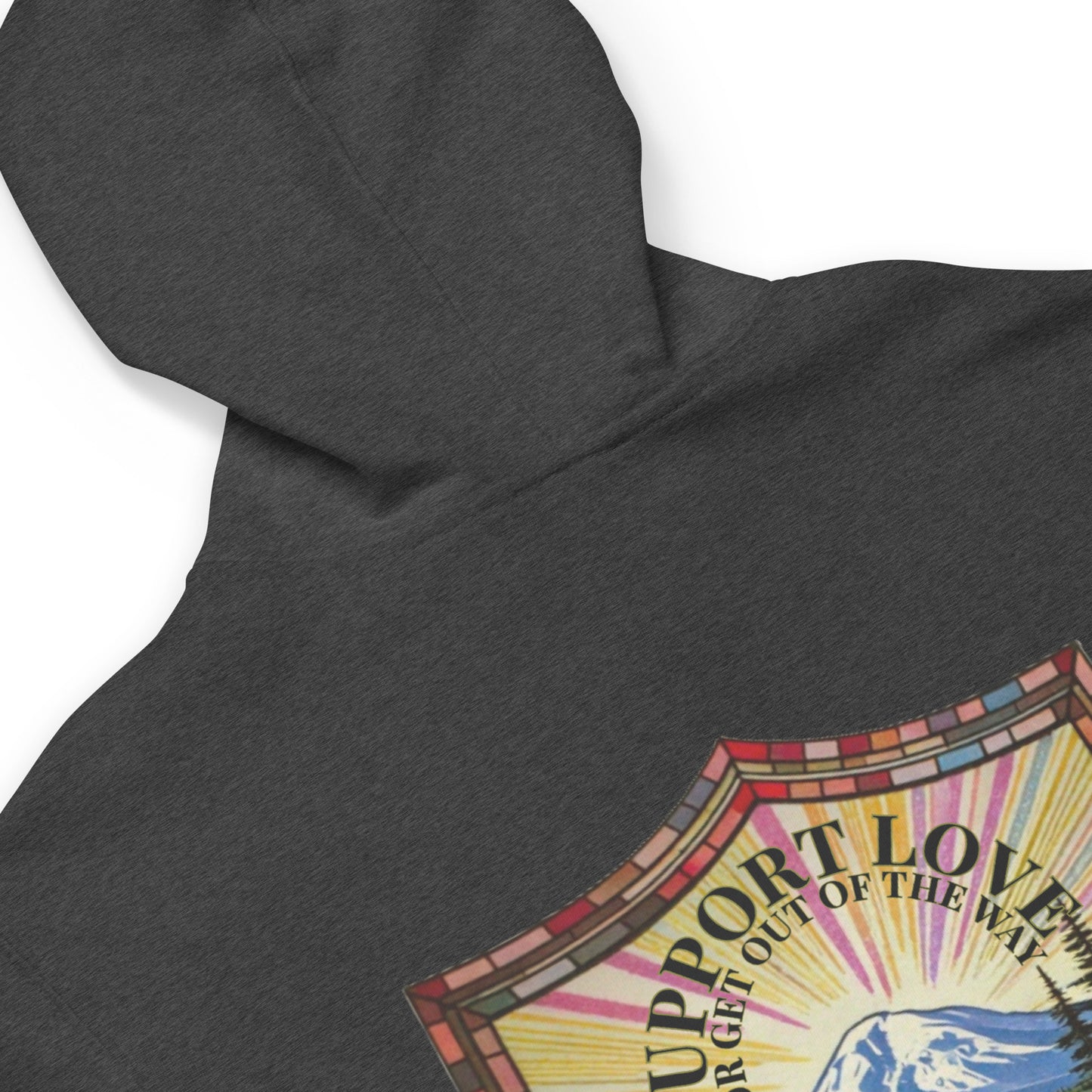 Pride zip hoodie, LGBTQIA+ sweatshirt, queer pride hoodie, bold message hoodie, support love sweatshirt, rainbow pride apparel, gender-neutral pride clothing, activist hoodie, solidarity apparel, LGBTQ rights gear, ally pride wear, expressive hoodie, fleece zip-up, jersey-lined hood, cotton face hoodie, durable sweatshirt, cozy pride wear, ethically made hoodie, made-to-order gear, Outright International, inclusive fashion brand.