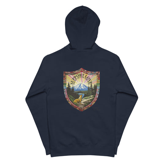 Pride zip hoodie, LGBTQIA+ sweatshirt, queer pride hoodie, bold message hoodie, support love sweatshirt, rainbow pride apparel, gender-neutral pride clothing, activist hoodie, solidarity apparel, LGBTQ rights gear, ally pride wear, expressive hoodie, fleece zip-up, jersey-lined hood, cotton face hoodie, durable sweatshirt, cozy pride wear, ethically made hoodie, made-to-order gear, Outright International, inclusive fashion brand