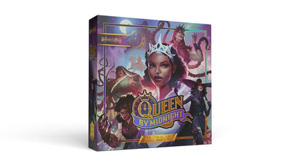 Queen by Midnight game, Critical Role card game, Darrington Press deck builder, battle royale board game, princess battle game, fantasy strategy card game, unique deck-building board game, rotating dice tower game, 3–6 player battle game, midnight court card game, guile and deception board game, tactical fantasy card game, rule by midnight gameplay