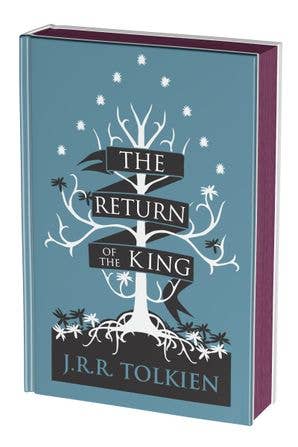 Return of the King collectors edition, JRR Tolkien special edition hardcover, Lord of the Rings collector series, Tolkien foil-stamped hardcover, stained edges Tolkien edition, Sam and Frodo Mordor journey, epic fantasy classic Tolkien, HarperCollins collector Tolkien, Rogue & Rye book collection, matching Tolkien hardcover set.