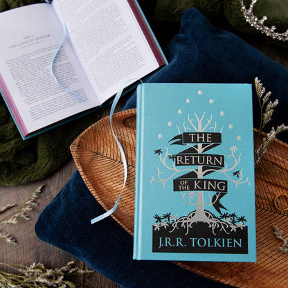 Return of the King collectors edition, JRR Tolkien special edition hardcover, Lord of the Rings collector series, Tolkien foil-stamped hardcover, stained edges Tolkien edition, Sam and Frodo Mordor journey, epic fantasy classic Tolkien, HarperCollins collector Tolkien, Rogue & Rye book collection, matching Tolkien hardcover set.