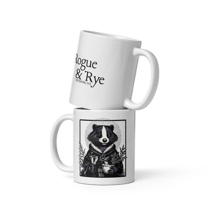 cleric skunk mug, Rogue & Rye cleric coffee mug, healing magic mug, dnd cleric gift, fantasy ceramic mug, tabletop rpg drinkware, skunk character mug, dishwasher safe dnd mug, microwave safe cleric mug, rpg coffee cup
