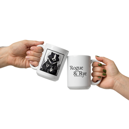 cleric skunk mug, Rogue & Rye cleric coffee mug, healing magic mug, dnd cleric gift, fantasy ceramic mug, tabletop rpg drinkware, skunk character mug, dishwasher safe dnd mug, microwave safe cleric mug, rpg coffee cup