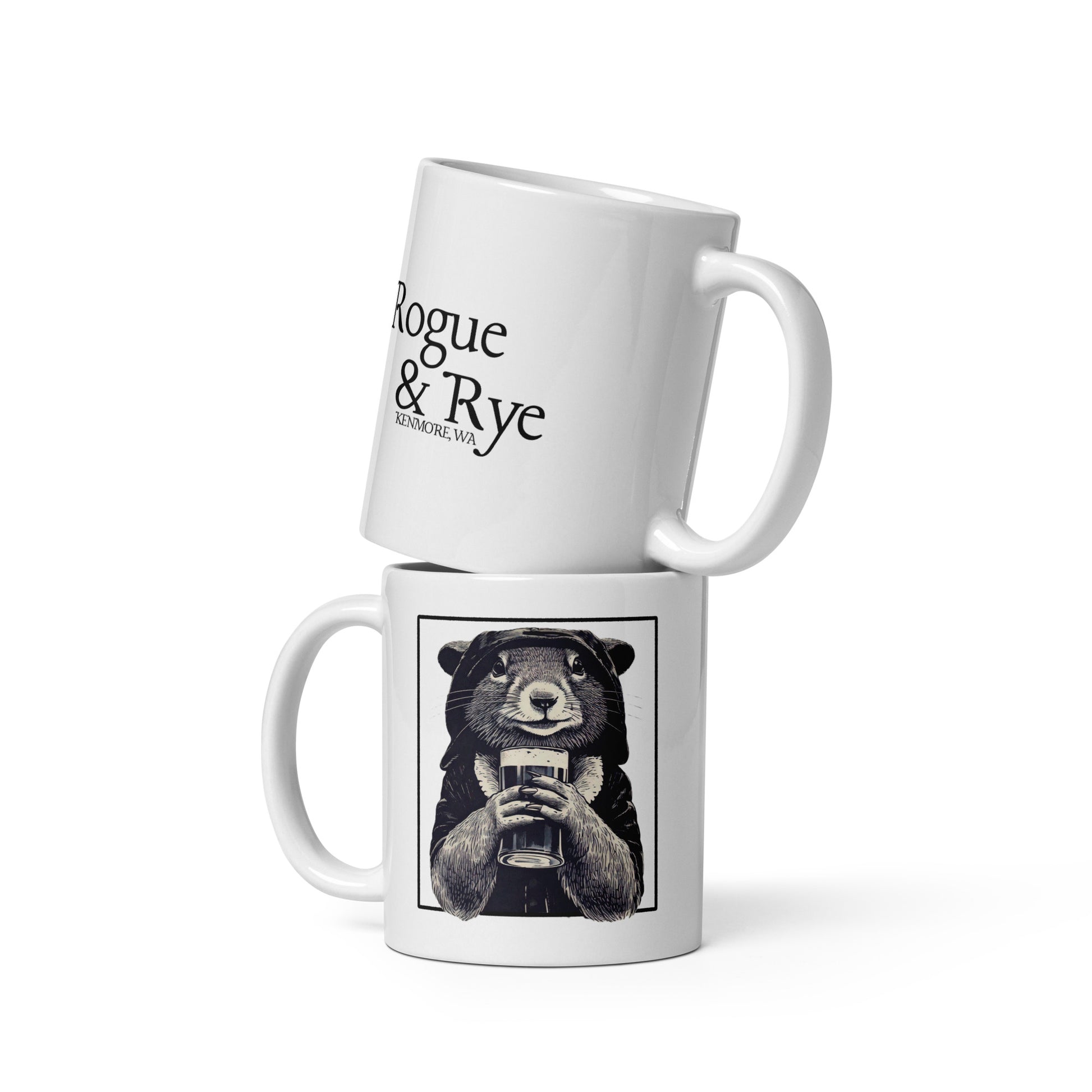 rogue squirrel mug, Rogue & Rye coffee mug, mischievous dnd mug, fantasy squirrel drinkware, tabletop rpg coffee cup, dishwasher safe dnd mug, microwave safe rogue mug, dnd character mug, adventure-themed ceramic mug