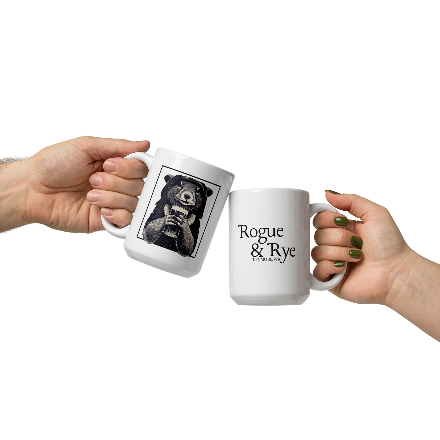 rogue squirrel mug, Rogue & Rye coffee mug, mischievous dnd mug, fantasy squirrel drinkware, tabletop rpg coffee cup, dishwasher safe dnd mug, microwave safe rogue mug, dnd character mug, adventure-themed ceramic mug