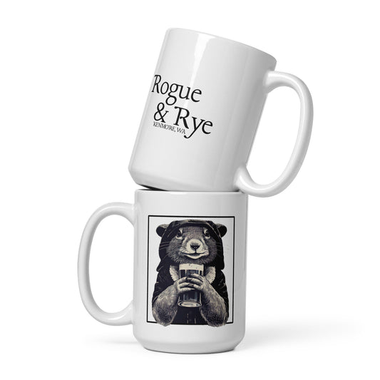 rogue squirrel mug, Rogue & Rye coffee mug, mischievous dnd mug, fantasy squirrel drinkware, tabletop rpg coffee cup, dishwasher safe dnd mug, microwave safe rogue mug, dnd character mug, adventure-themed ceramic mug