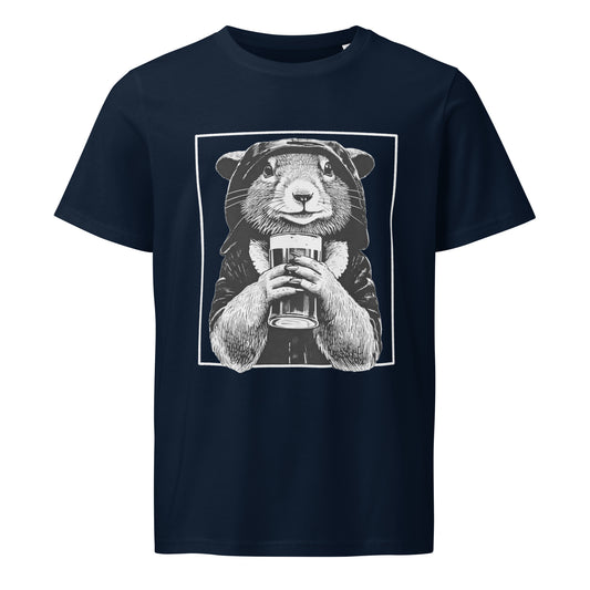 rogue squirrel t-shirt, organic cotton fantasy tee, unisex rpg shirt, dark color adventurer shirt, sustainable gaming apparel, eco-friendly rogue shirt, breathable fantasy t-shirt, rogue and rye clothing, mischief-inspired organic tee, medieval rogue style shirt