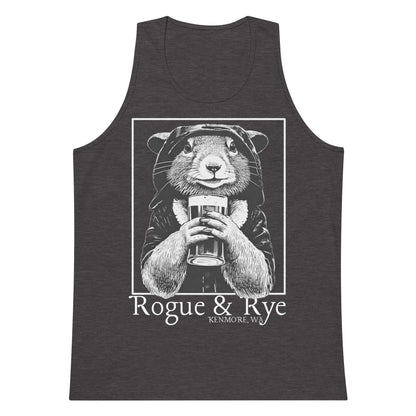 rogue tank top, dark fantasy tank, rpg unisex apparel, rogue and rye clothing, sleeveless gaming shirt, premium cotton tank, relaxed fit workout top, fantasy character tank, soft durable tank for adventurers, gamer fashion, medieval inspired tank