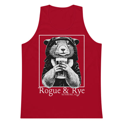 rogue tank top, dark fantasy tank, rpg unisex apparel, rogue and rye clothing, sleeveless gaming shirt, premium cotton tank, relaxed fit workout top, fantasy character tank, soft durable tank for adventurers, gamer fashion, medieval inspired tank