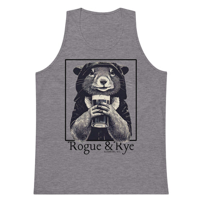 rogue tank top, light color fantasy tank, unisex gaming apparel, sleeveless rpg shirt, rogue and rye clothing, premium cotton tank, relaxed fit summer tank, fantasy workout wear, soft breathable tank for gamers, medieval rogue aesthetic, adventure-ready tank