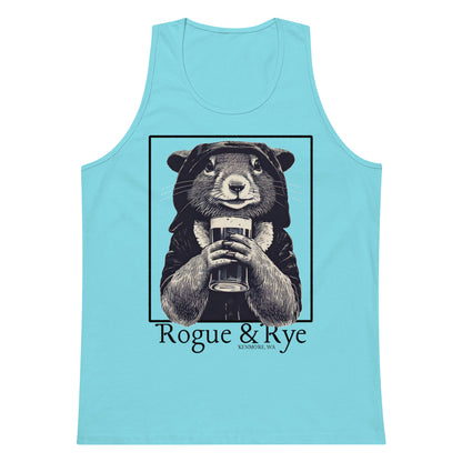 rogue tank top, light color fantasy tank, unisex gaming apparel, sleeveless rpg shirt, rogue and rye clothing, premium cotton tank, relaxed fit summer tank, fantasy workout wear, soft breathable tank for gamers, medieval rogue aesthetic, adventure-ready tank
