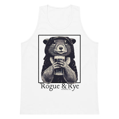 rogue tank top, light color fantasy tank, unisex gaming apparel, sleeveless rpg shirt, rogue and rye clothing, premium cotton tank, relaxed fit summer tank, fantasy workout wear, soft breathable tank for gamers, medieval rogue aesthetic, adventure-ready tank
