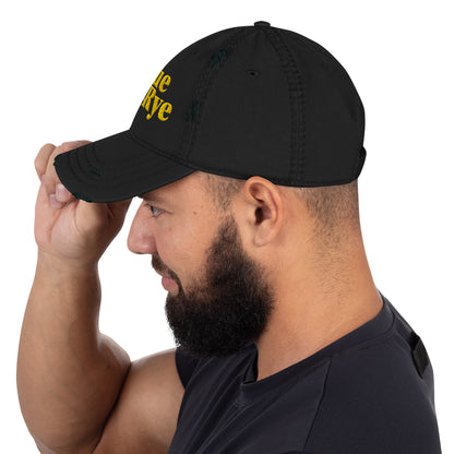 distressed baseball cap, rogue style hat, battle axe embroidered cap, low profile cotton twill hat, adjustable cotton cap, gamer baseball hat, fantasy adventure hat, rogue and rye cap, unstructured 6-panel hat, RPG inspired hat, cotton adventure cap, rugged casual cap, fantasy roleplay hat, geeky gamer hat, vintage look baseball cap