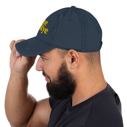 distressed baseball cap, rogue style hat, battle axe embroidered cap, low profile cotton twill hat, adjustable cotton cap, gamer baseball hat, fantasy adventure hat, rogue and rye cap, unstructured 6-panel hat, RPG inspired hat, cotton adventure cap, rugged casual cap, fantasy roleplay hat, geeky gamer hat, vintage look baseball cap