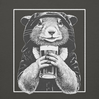 rogue and rye hoodie, squirrel rogue hoodie, unisex fantasy hoodie, rpg gamer hoodie, cozy dnd hoodie, rogue character sweatshirt, dark cotton hoodie for gamers, adventure themed apparel, nerdy streetwear hoodie, rogue and rye merch