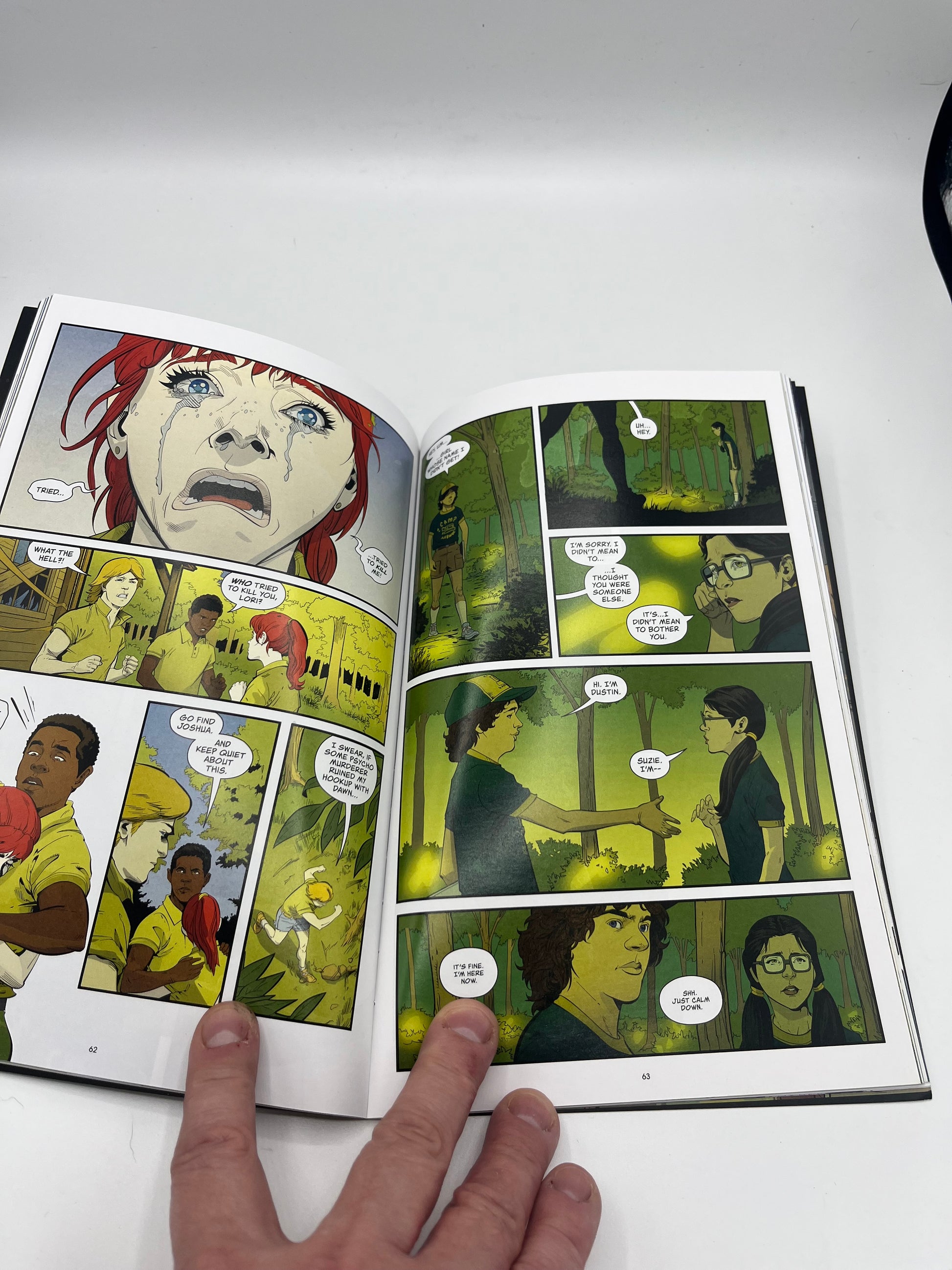 Preowned Very Good copy of Stranger Things: Science Camp, a Stranger Things graphic novel by Jody Houser and team. A fun horror-tinged mystery set in the Stranger Things world, perfect for fans of the series and readers who enjoy spooky adventures, sci-fi weirdness, and collectible tie-in comics.