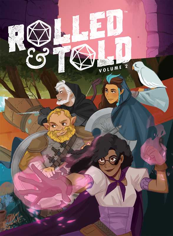 Rolled and Told Vol 2, MK Reed RPG book, 5E one-shot adventures, ready-to-play campaigns, beginner-friendly RPG modules, comic-inspired RPG, D&D adventures collection, pickup and play DnD, one-shot TTRPG book, illustrated tabletop adventures