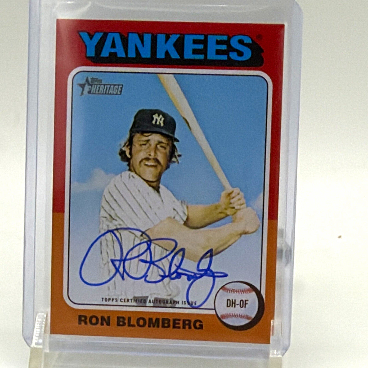 Topps 2005 Heritage Real One Autographs Ron Blomberg Auto ROA-RB Yankees