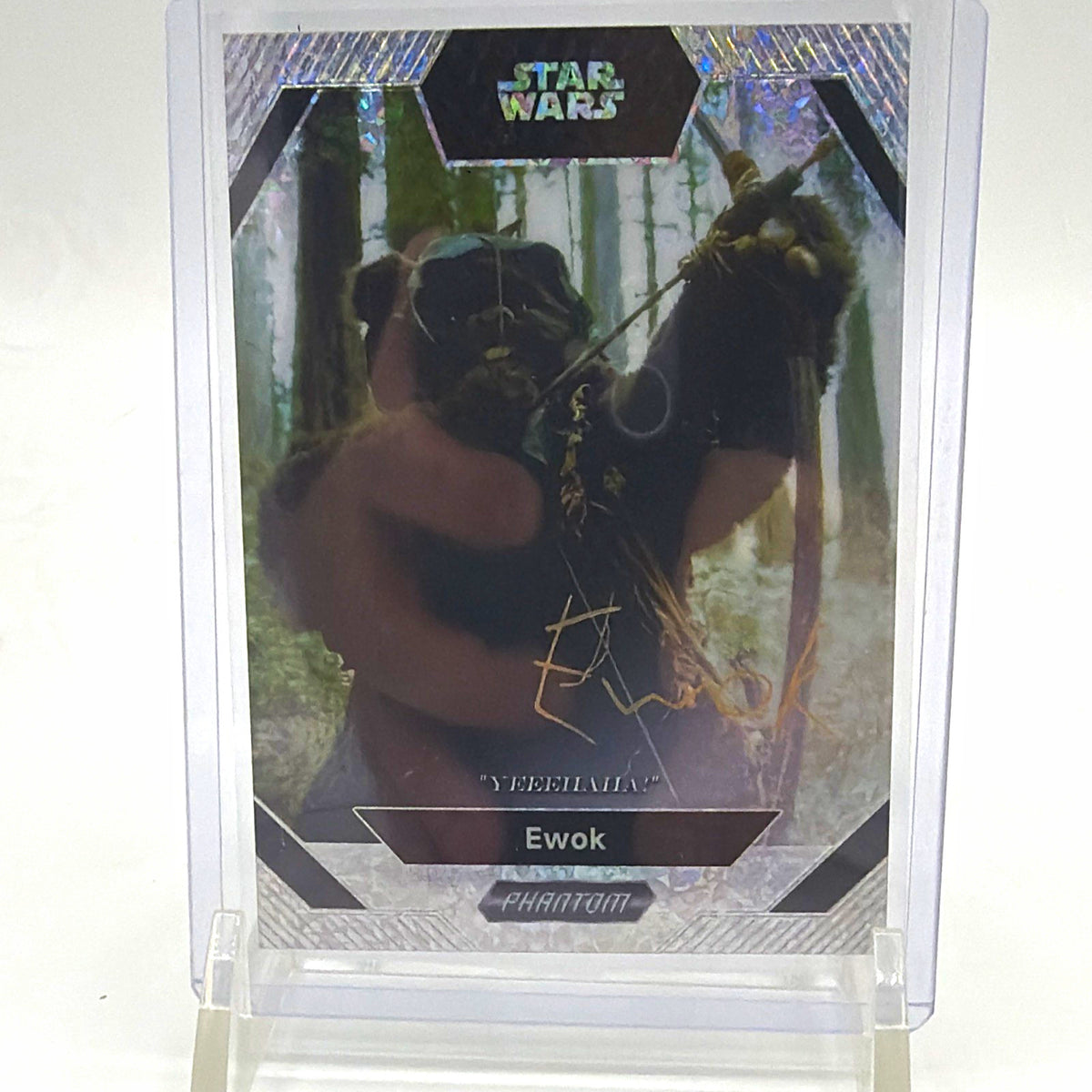 Topps Star Wars Phantom Script Art Autograph PS-SIG-07 Ewok 079/100