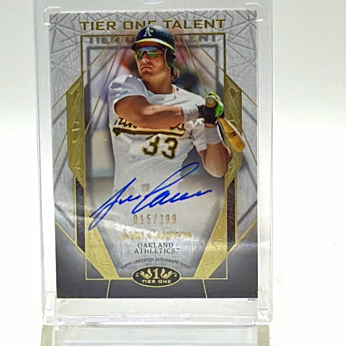 Topps 2022 Tier One Jose Canseco Tier One Talent Auto #T1TA-JC 015/299