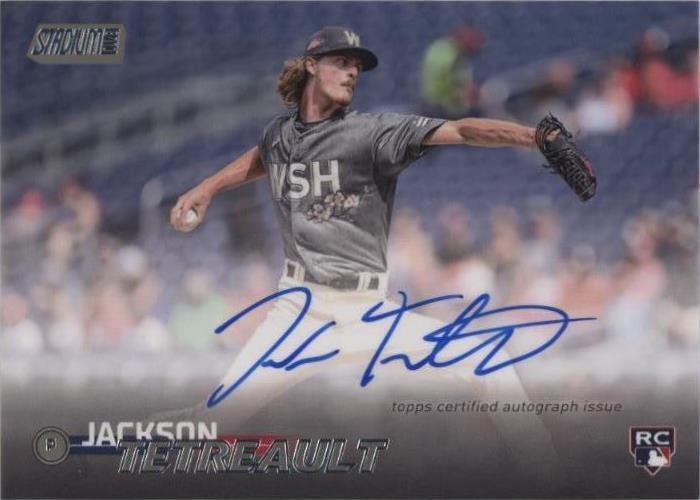 Topps 2023 Stadium Club Jackson Tetreault Auto RC #SCBA-JT Nationals