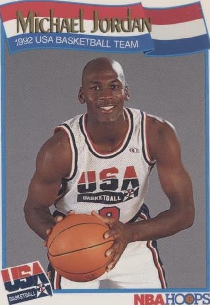 NBA Hoops 1991-92 USA Basketball Michael Jordan #579 United States Card