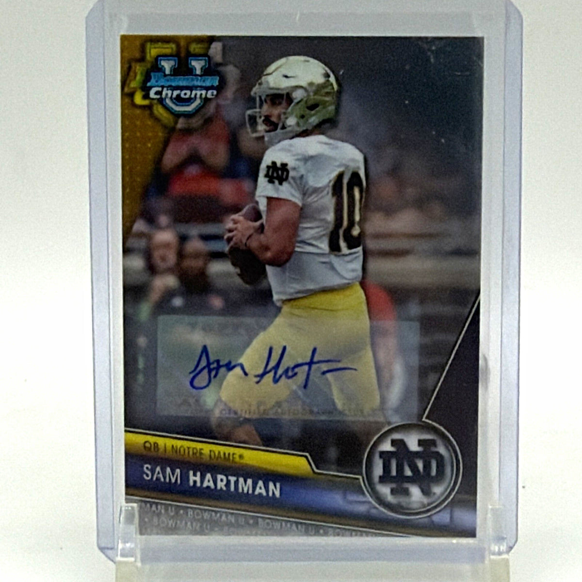 Topps 2023 Bowman University Chrome Sam Hartman Autograph #165 Notre Dame QB