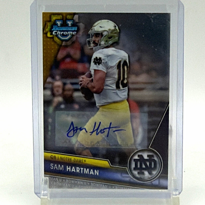 Topps 2023 Bowman University Chrome Sam Hartman Autograph #165 Notre Dame QB